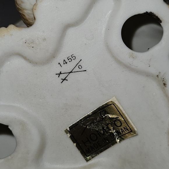 Vintage Homco Bunnies Rabbits Light Brown Porcelain Figurine Retired #1455 - Picture 5 of 7